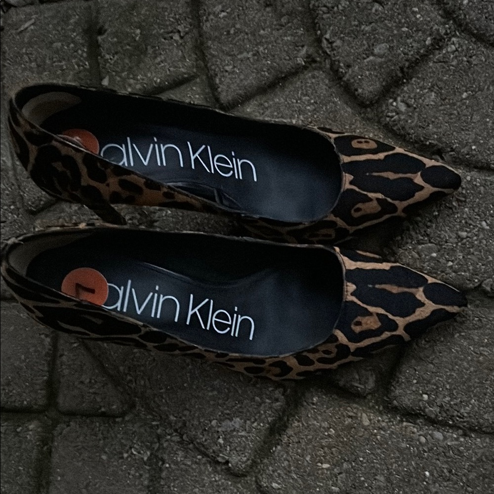 Calvin Klein Animal Print Heels